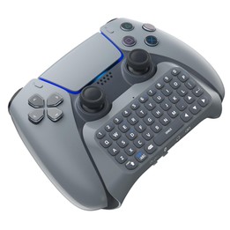 JYS-P5121 Bluetooth Wireless Handle Keyboard Can Chat Voice External Keyboard Suitable For PS5, Note: Without Handle (Grey)