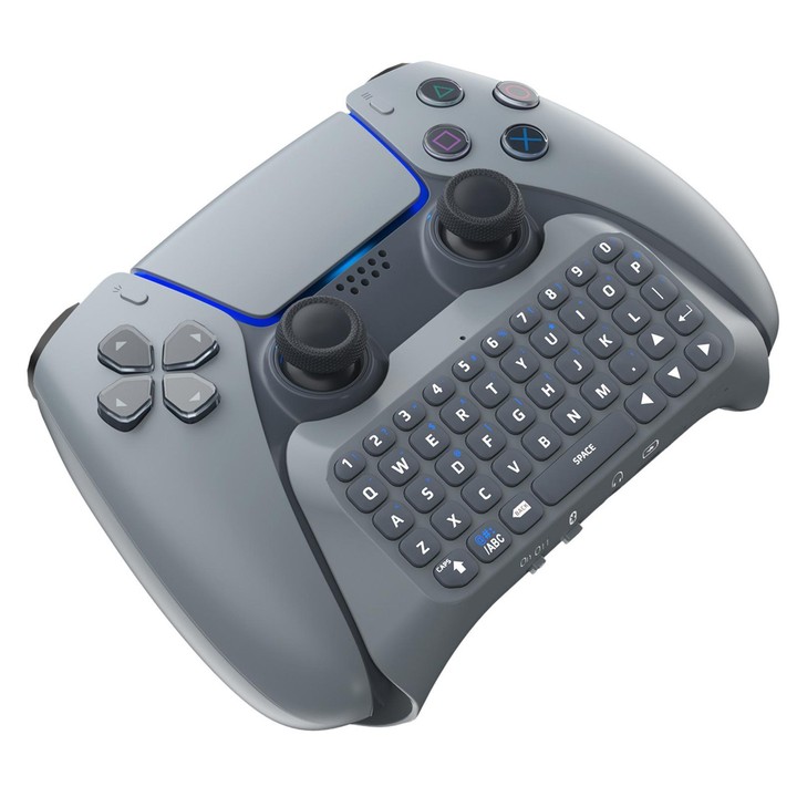 JYS-P5121 Bluetooth Wireless Handle Keyboard Can Chat Voice External Keyboard Suitable For PS5, Note: Without Handle (Grey)