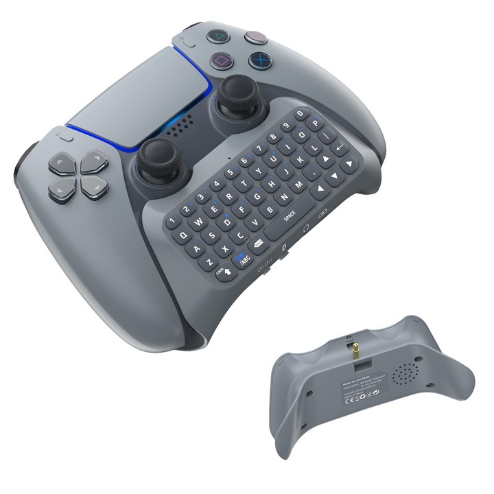 JYS-P5121 Bluetooth Wireless Handle Keyboard Can Chat Voice External Keyboard Suitable For PS5, Note: Without Handle (Grey)