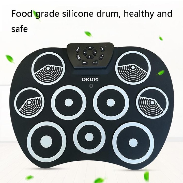 Silicone Folding Portable Hand-Rolled Drum DTX Game Strike Board(G801 Yellow)