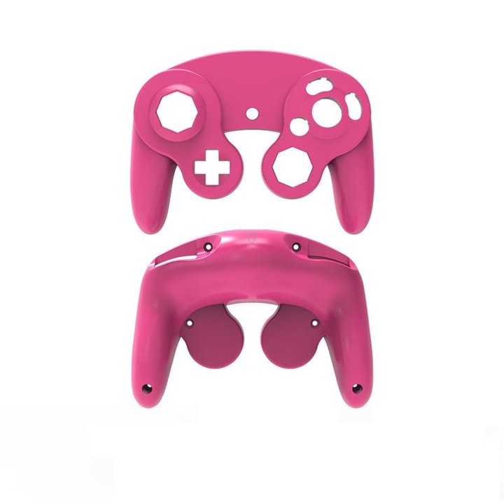 2 PCS Game Single Point Handle Shell Replacement Shell Handle Repair Parts For Nintendo NGC(Pink)