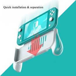 2 PCS Gamepad Grip Cover Case For Nintendo Switch Lite(Dark Gray)