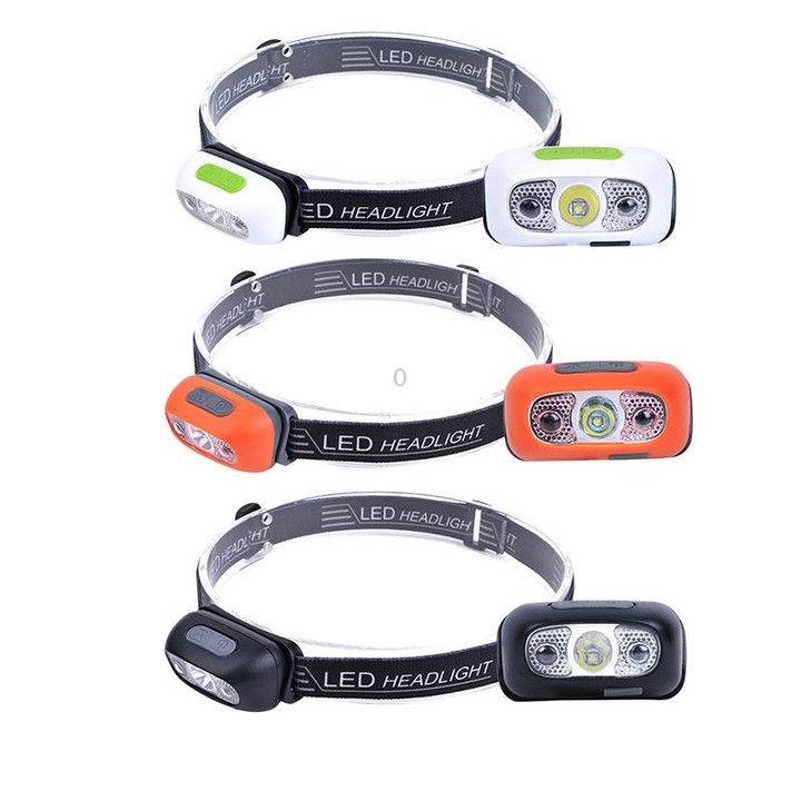 Smart Sensor Outdoor USB Headlight LED Portable Strong Light Night Running Headlight, Colour: Black 3W 100LM