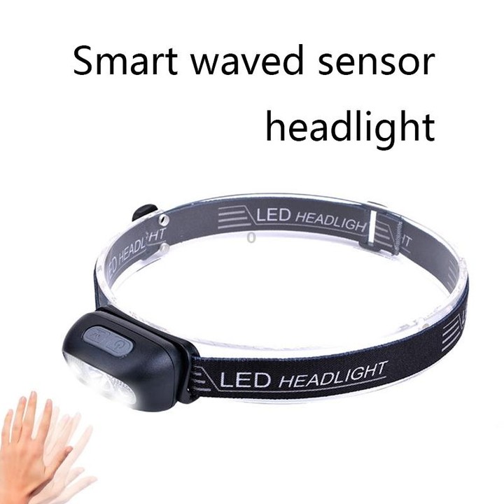 Smart Sensor Outdoor USB Headlight LED Portable Strong Light Night Running Headlight, Colour: Orange 5W 140LM