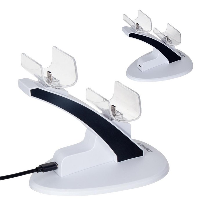OIVO IV-P5234 Gamepad Aircraft Two-Seater Charger For PS5(White)