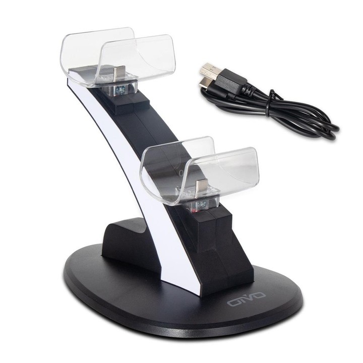 OIVO IV-P5234 Gamepad Aircraft Two-Seater Charger For PS5(Black)