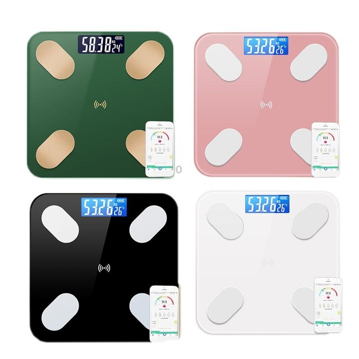 Smart Bluetooth Weight Scale Home Body Fat Measurement Health Scale Battery Model(Rose Gold True Class)