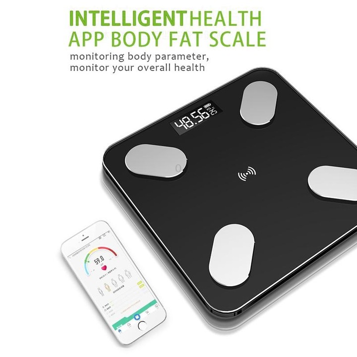 Smart Bluetooth Weight Scale Home Body Fat Measurement Health Scale Charge Model(Black Silk Screen Film)