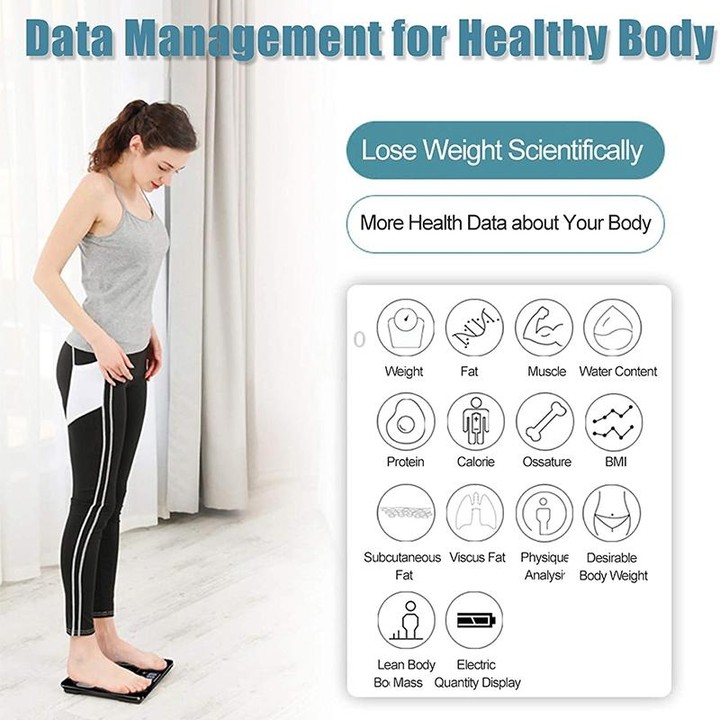 Smart Bluetooth Weight Scale Home Body Fat Measurement Health Scale Solar + Charge Model(Curve White)