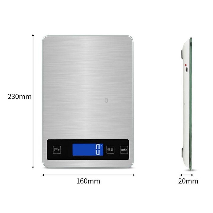 A10-1 Portable USB Kitchen Scale Household Food Baking Tea Quasi-Gram Weight Bench Scale, Specification: 10kg / 1g(Rose Gold)