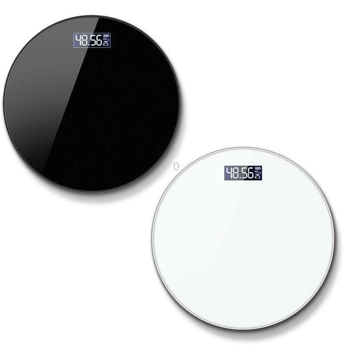 LCD Display Electronic Scale Household Weighing Health Scale Battery Model(White)
