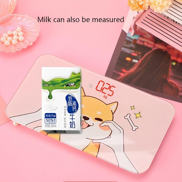ZJ25 Mini Cartoon Weight Scale Home Accurate Portable Human Body Scale Battery(Zoo)
