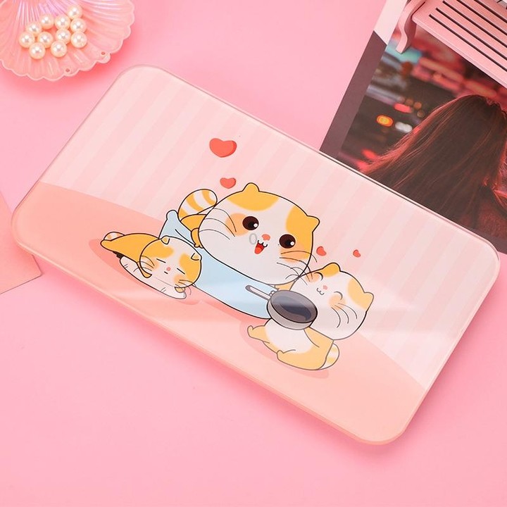 ZJ25 Mini Cartoon Weight Scale Home Accurate Portable Human Body Scale Charging(Meow)