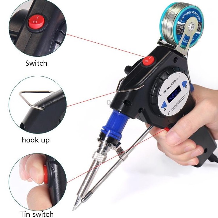 YIHUA Hand-Held Inner Heat Electric Soldering Iron Portable Automatic Delivery Of Tin Constant Temperature Soldering Iron,CN Plu