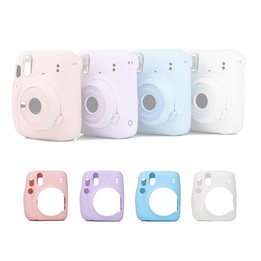 Camera Jelly Color Silicone Protective Cover For Fujifilm Instax mini 11(White)