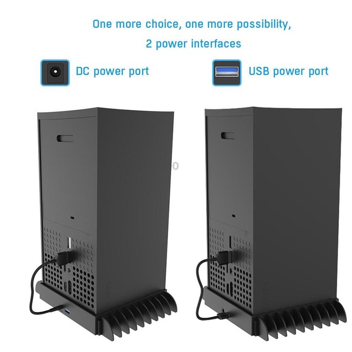JYS X133 Multi-Function Cooling Base + Game Disc Storage For XBOX Series X Host(Black)