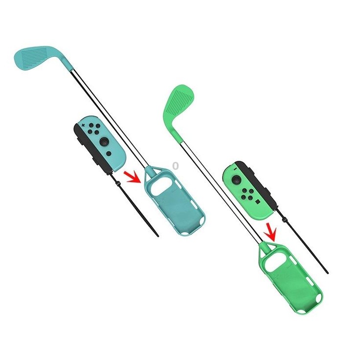 IPLAY HBS-361 Golf Grips Game Accessories For Nintendo Switch(Handle Blue + Handle Red)