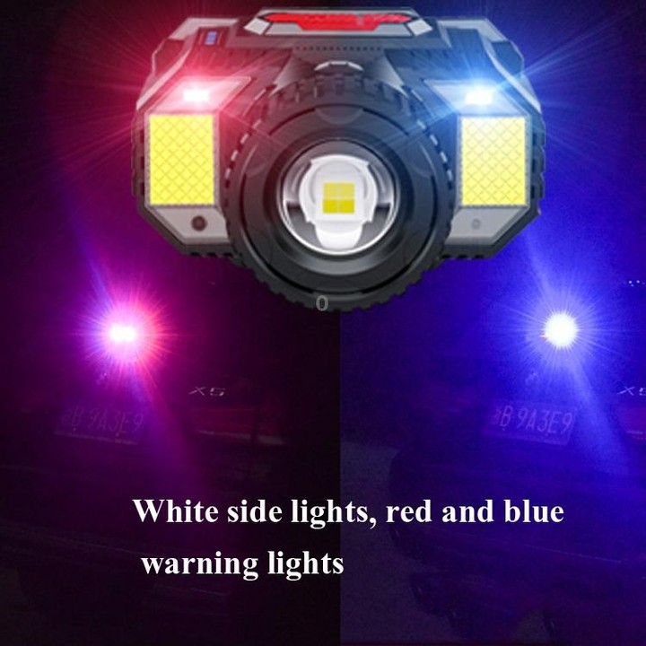 TG-TD009 LED Strong Headlamp Head-Mounted USB Rechargeable Zoom Sensor Headlamp, Colour: Yellow Light