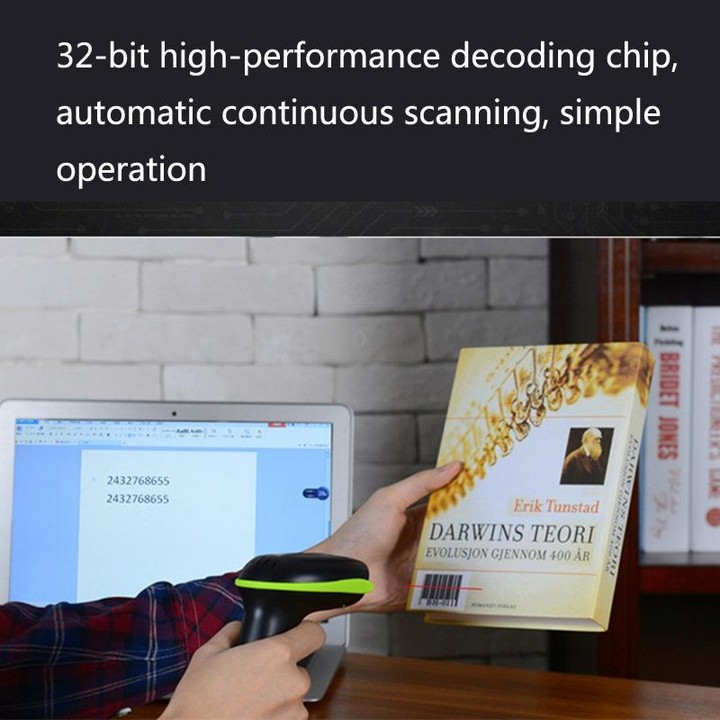 Laser Wireless Scanner Bluetooth Scanner Supermarket Express Scanner, Model: 5100 (2.4G) One-dimensional Wireless