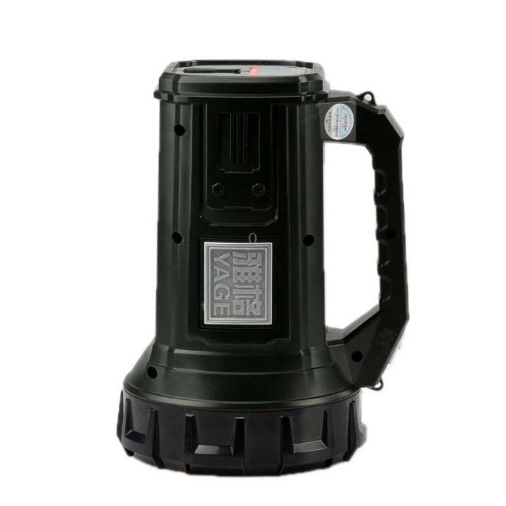 YAGE 5701 10W LED Strong Light Long-Range Searchlight Outdoor Lighting Rechargeable Flashlight, CN Plug(Ink Green)