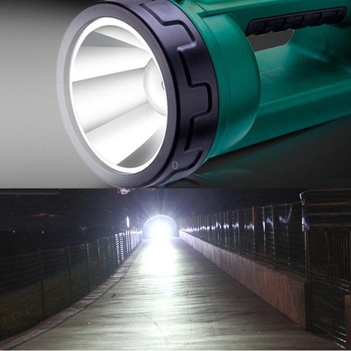 YAGE H103 Strong Light Long Shot LED Searchlight Outdoor Rechargeable High Power Emergency Flashlight(Black Green)