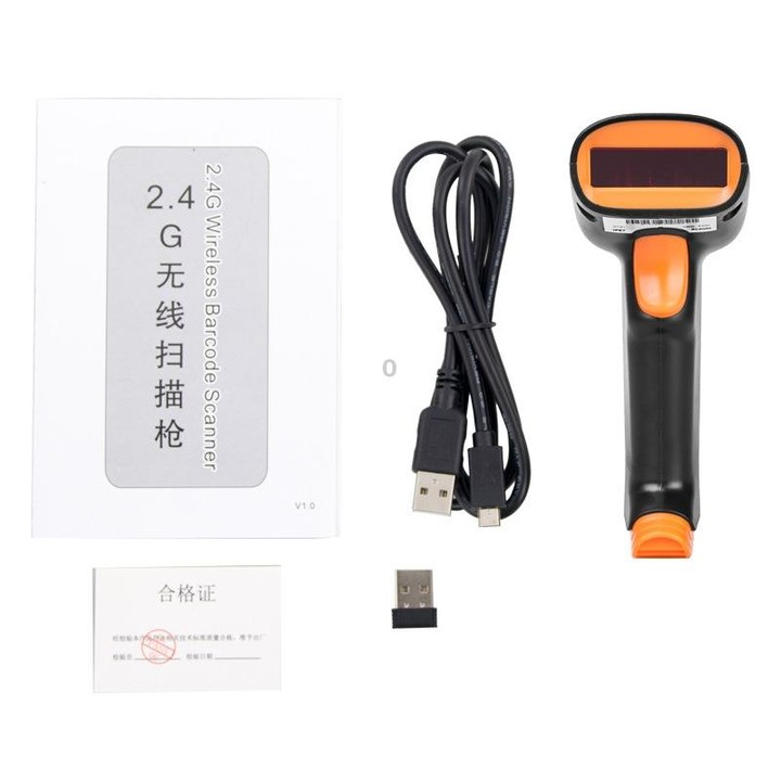 Express Barcode Scanner With Storage USB Wireless Scanner, Specification： Red Light
