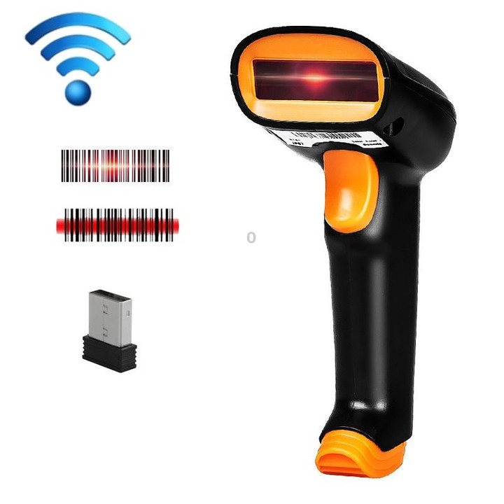 Express Barcode Scanner With Storage USB Wireless Scanner, Specification： Red Light