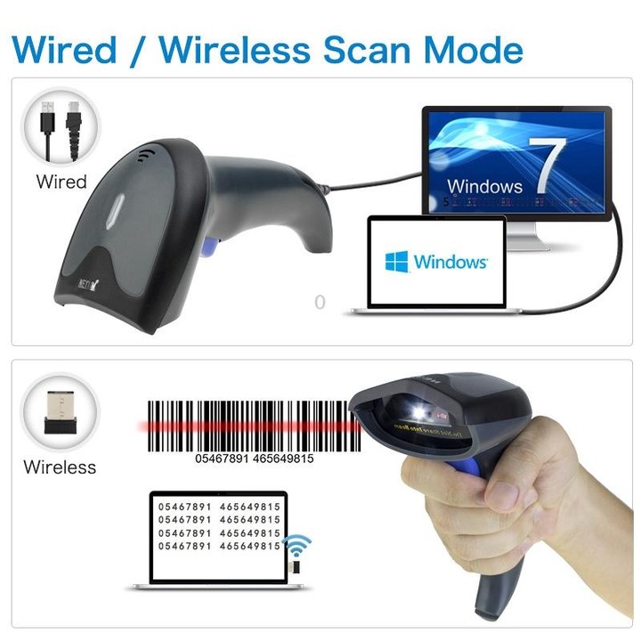 NETUM High-Precision Barcode QR Code Wireless Bluetooth Scanner, Model: Wired
