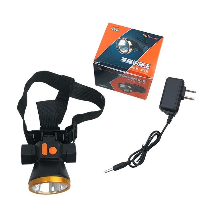 Yage LED Strong Light Rechargeable Headlight Outdoor Night Fishing Head-Mounted Miner Lamp, CN Plug(U108)