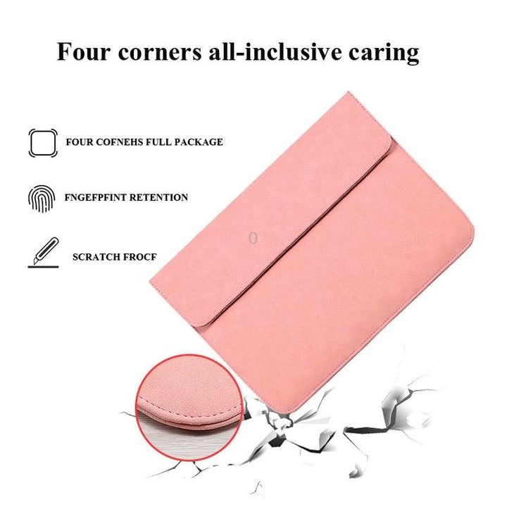 Horizontal Sheep Leather Laptop Bag For Macbook 11 Inch A1465/A1370(Liner Bag Fruit Green)