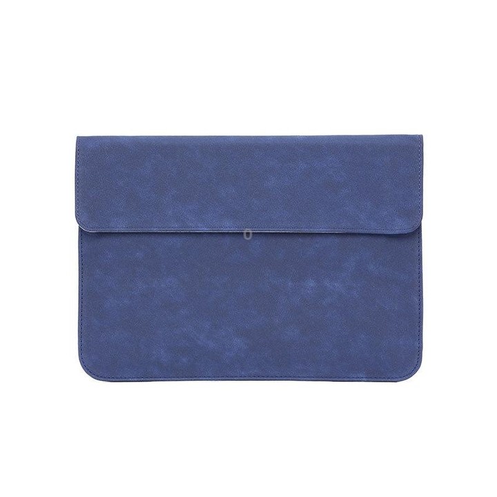 Horizontal Sheep Leather Laptop Bag For Macbook Air/ Pro 13.3 Inch A1466/A1369/A1502/A1425(Liner Bag (Dark Blue))