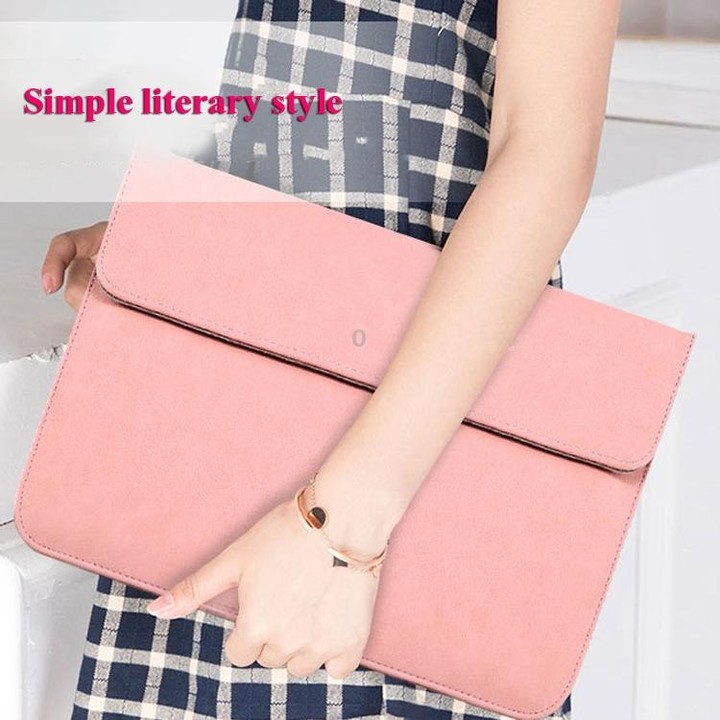 Horizontal Sheep Leather Laptop Bag For MacBook Pro 16 Inch A2141(Liner Bag Khaki)