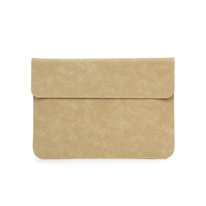 Horizontal Sheep Leather Laptop Bag For MacBook Pro 16 Inch A2141(Liner Bag Khaki)