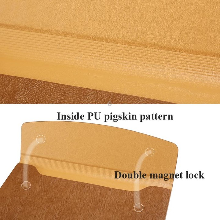 Horizontal Litchi Texture Laptop Bag Liner Bag For MacBook 11 Inch A1370 / 1465(Liner Bag+Power Bag Golden)