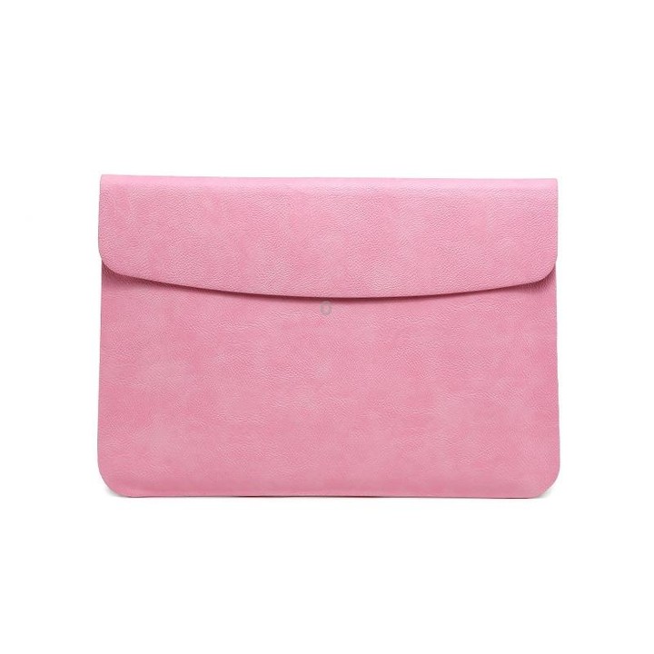 Horizontal Litchi Texture Laptop Bag Liner Bag For MacBook 13.3 Inch A1502 / 1425/1466/1369(Liner Bag Pink)