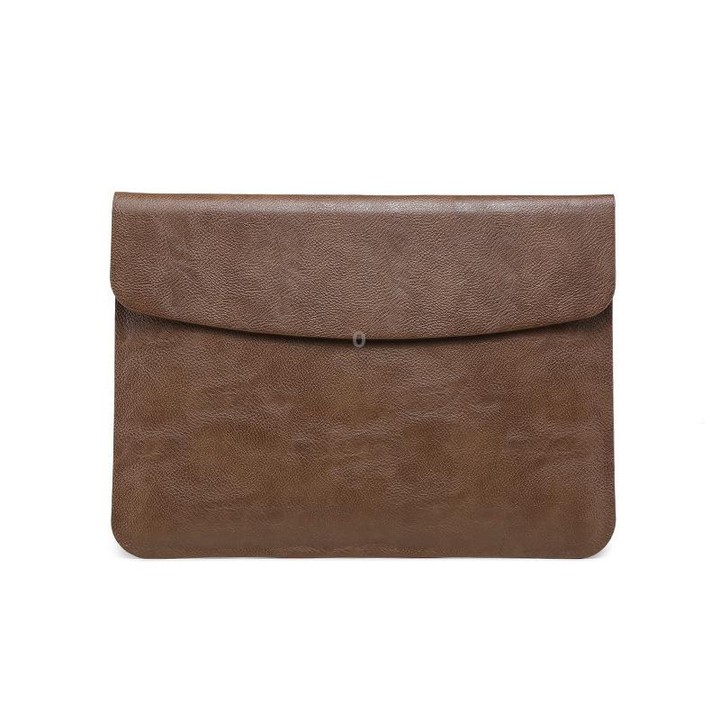 Horizontal Litchi Texture Laptop Bag Liner Bag For MacBook 13 Inch A1708 / 1706/1989 / A2337 / A2338(Liner Bag Brown)