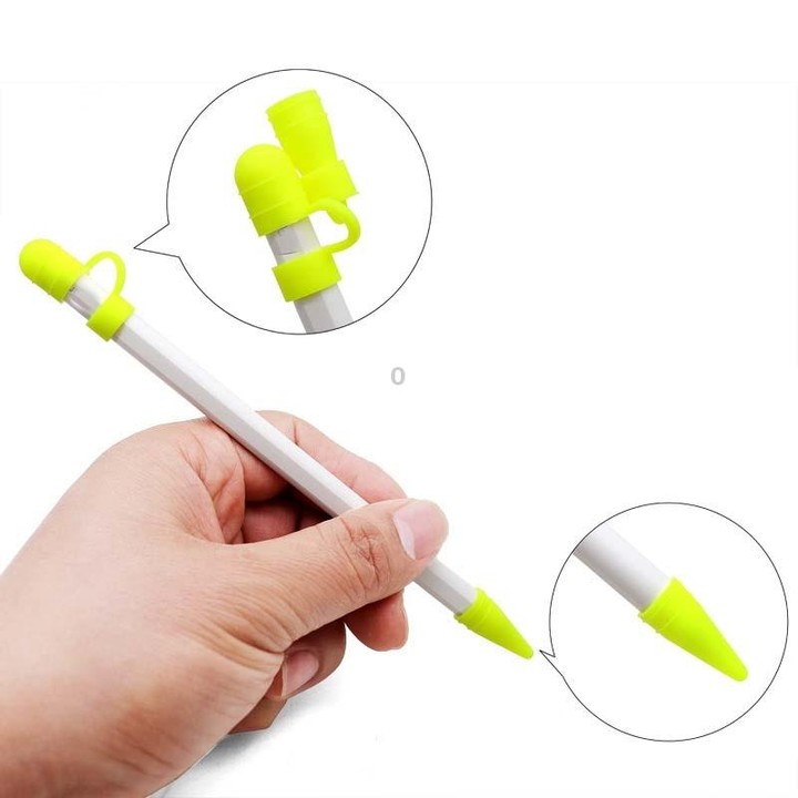 2 PCS 3 In 1 Anti-lost Pen Cap + Anti-lost Conversion Cable + Pen Tip Protective Case Set For Apple Pencil(Rose Red)