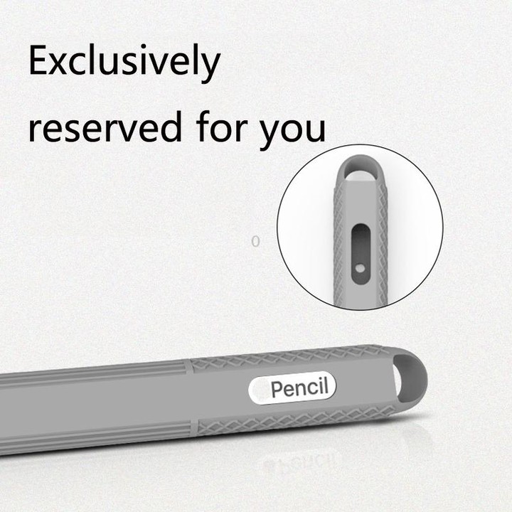 5 PCS Stylus Silicone Protective Case For Apple Pencil 2(White)
