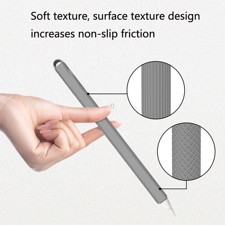 5 PCS Stylus Silicone Protective Case For Apple Pencil 2(White)