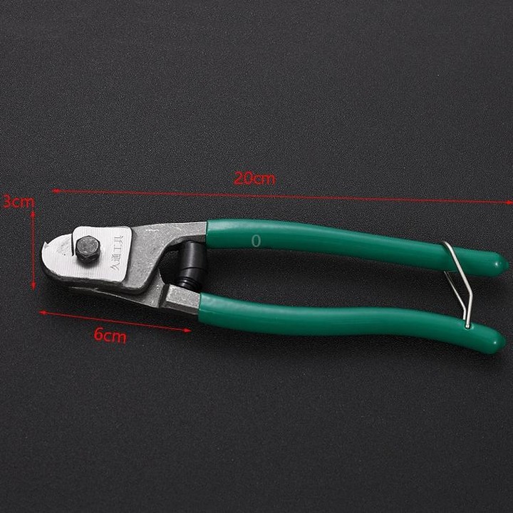 JTO Wire Rope Scissors Mini Discharging Clamps Plastic Handle Steel Wire Cutter, Model: 8inch