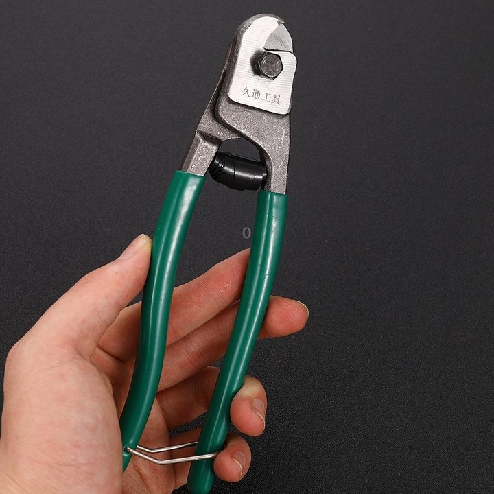 JTO Wire Rope Scissors Mini Discharging Clamps Plastic Handle Steel Wire Cutter, Model: 8inch