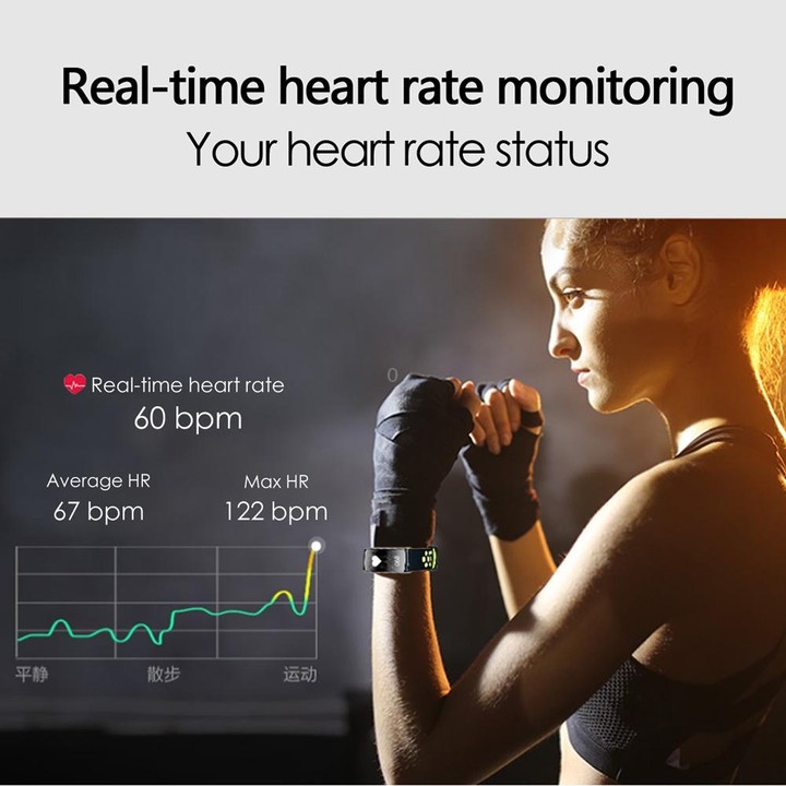 Smart Watch Heart Rate Monitor IP68 Waterproof Fitness Tracker Blood Pressure GPS Bluetooth for Android IOS women men(Green)