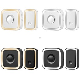 CACAZI A58 1 For 1 Smart Wireless Doorbell without Battery, Plug:EU Plug(Black Gold)