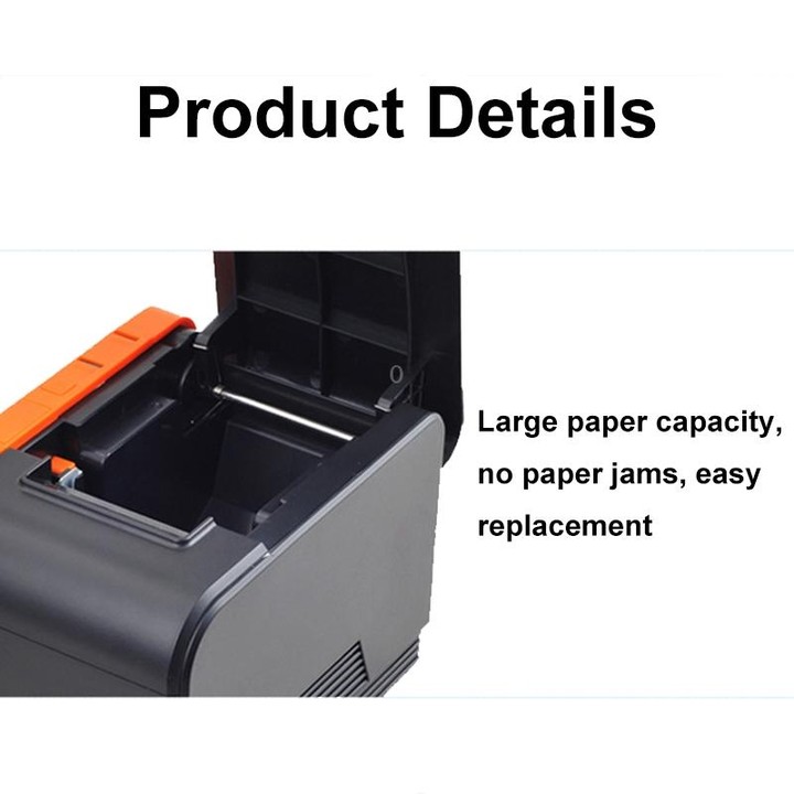 Xprinter XP-T58L 58mm Supermarket Cashier Receipt Thermal Printer, Spec: USB Port(UK Plug)