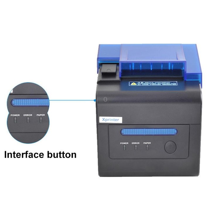 Xprinter XP-C300H 80mm Sound And Light Alarm Store Cashier Rreceipt Thermal Printer, Spec: USB+COM+LAN(EU Plug)