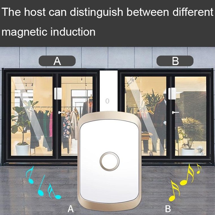 CACAZI M20 1 For 3 Split Type Door Opening Sensor Reminder Smart Wireless Doorbell Alarm, Style: US Plug(Black)