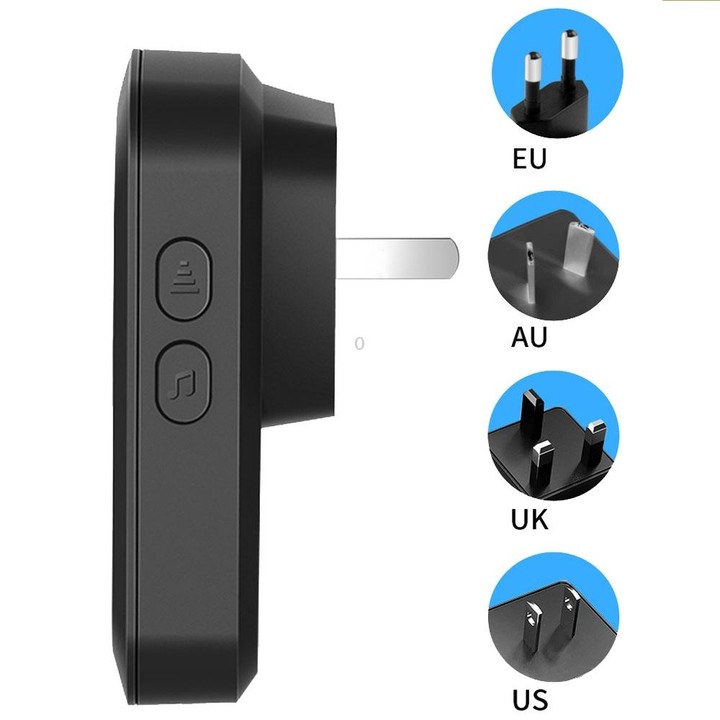 CACAZI M20 1 For 3 Split Type Door Opening Sensor Reminder Smart Wireless Doorbell Alarm, Style: UK Plug(Gold)