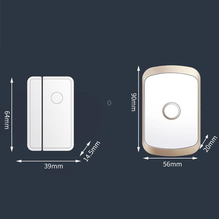 CACAZI M20 1 For 3 Split Type Door Opening Sensor Reminder Smart Wireless Doorbell Alarm, Style: UK Plug(Black)