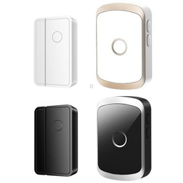 CACAZI M20 1 For 3 Split Type Door Opening Sensor Reminder Smart Wireless Doorbell Alarm, Style: UK Plug(Black)