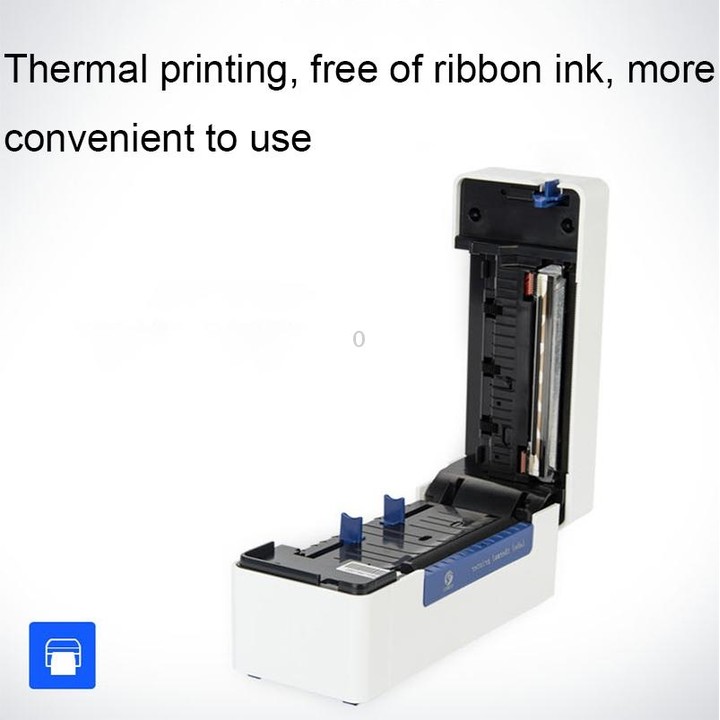 QIRUI 104mm Express Order Printer Thermal Self-adhesive Label Printer, Style:QR-488(US Plug)